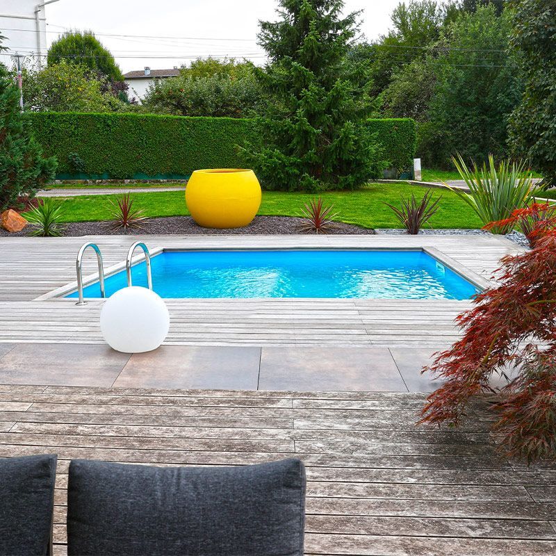 Ubbink Piscine bois Azura 3,00 x 3,00 x h1,26m - Bleu