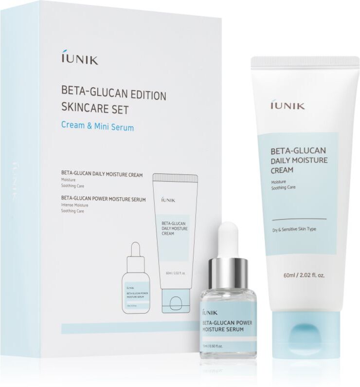 iUnik Beta Glucan Skincare Set gift set for intensive hydration