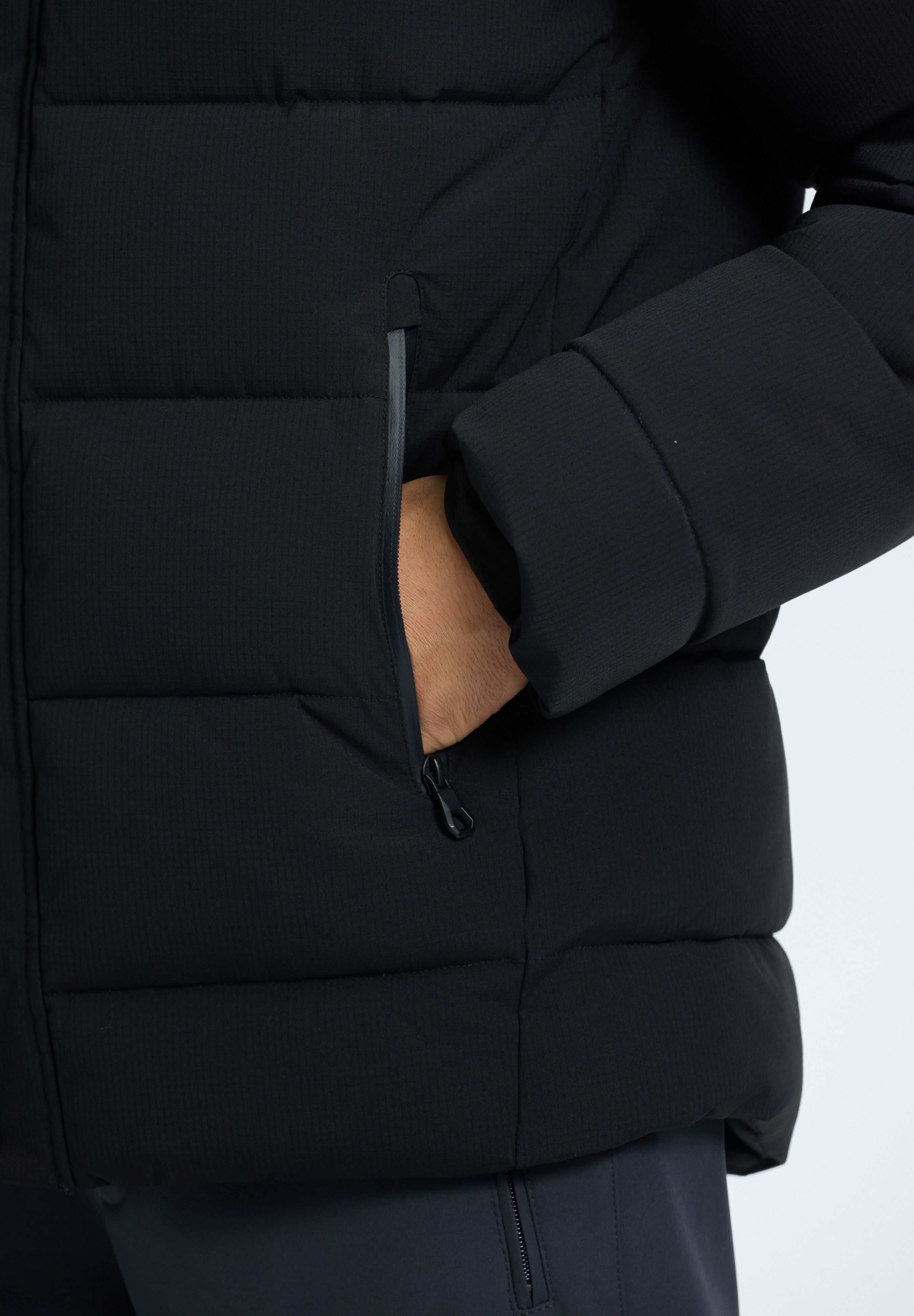 Steppjacke ICEPEAK "ICEPEAK BIXBY", Herren, Gr. 50, schwarz (basic schwarz), Obermaterial: 100% Polyester, Jacken Steppjacke, mit wasserdichter Funktion, atmungsaktiv basic schwarz 50