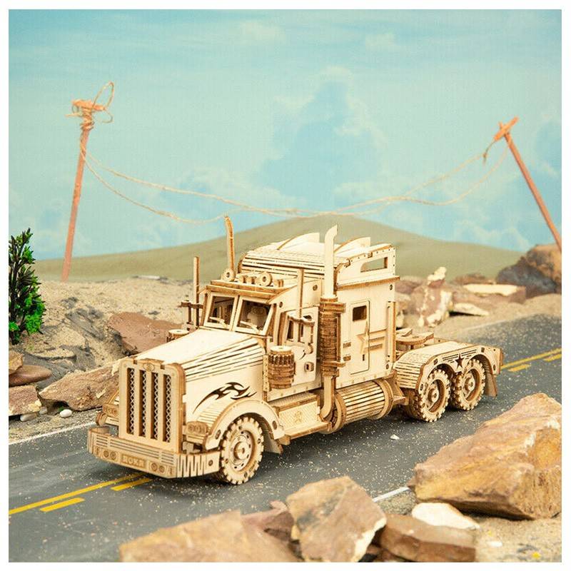 Camion Poids Lourd - Puzzle 3D Mécanique en bois Rokr
