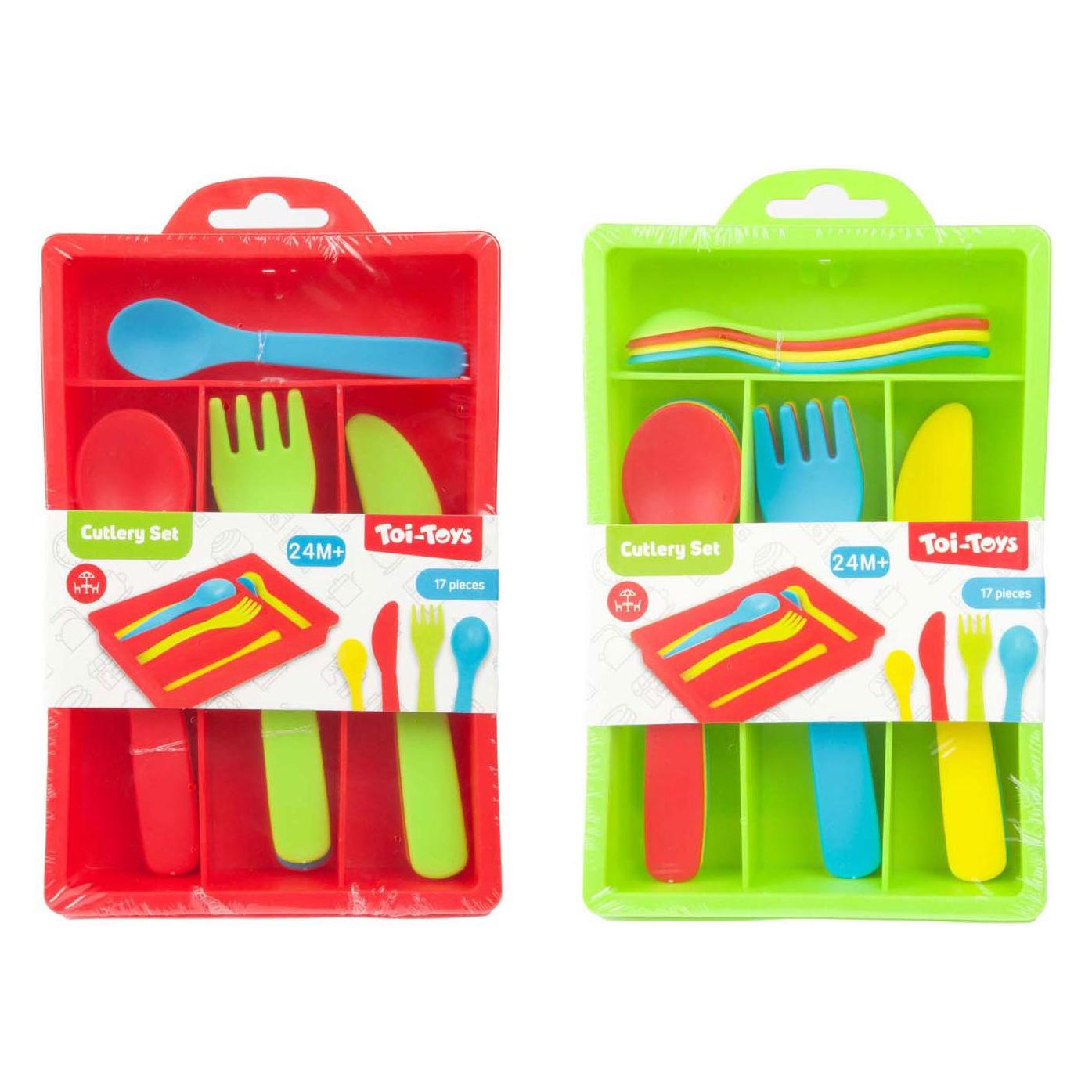Toi-Toys Startseite Essen Besteckset mit Tablett, 16-tlg. (54734020)