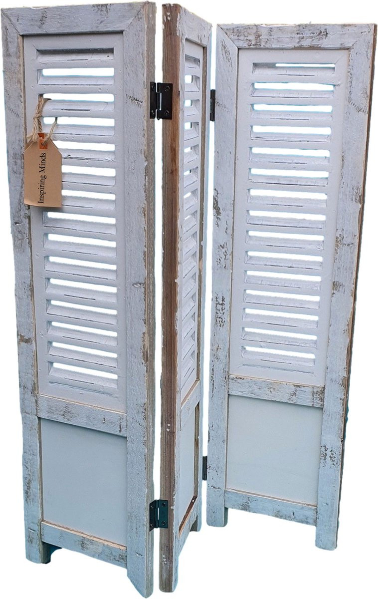 Inspiring Minds Houten Raamscherm Ibiza White 70 cm
