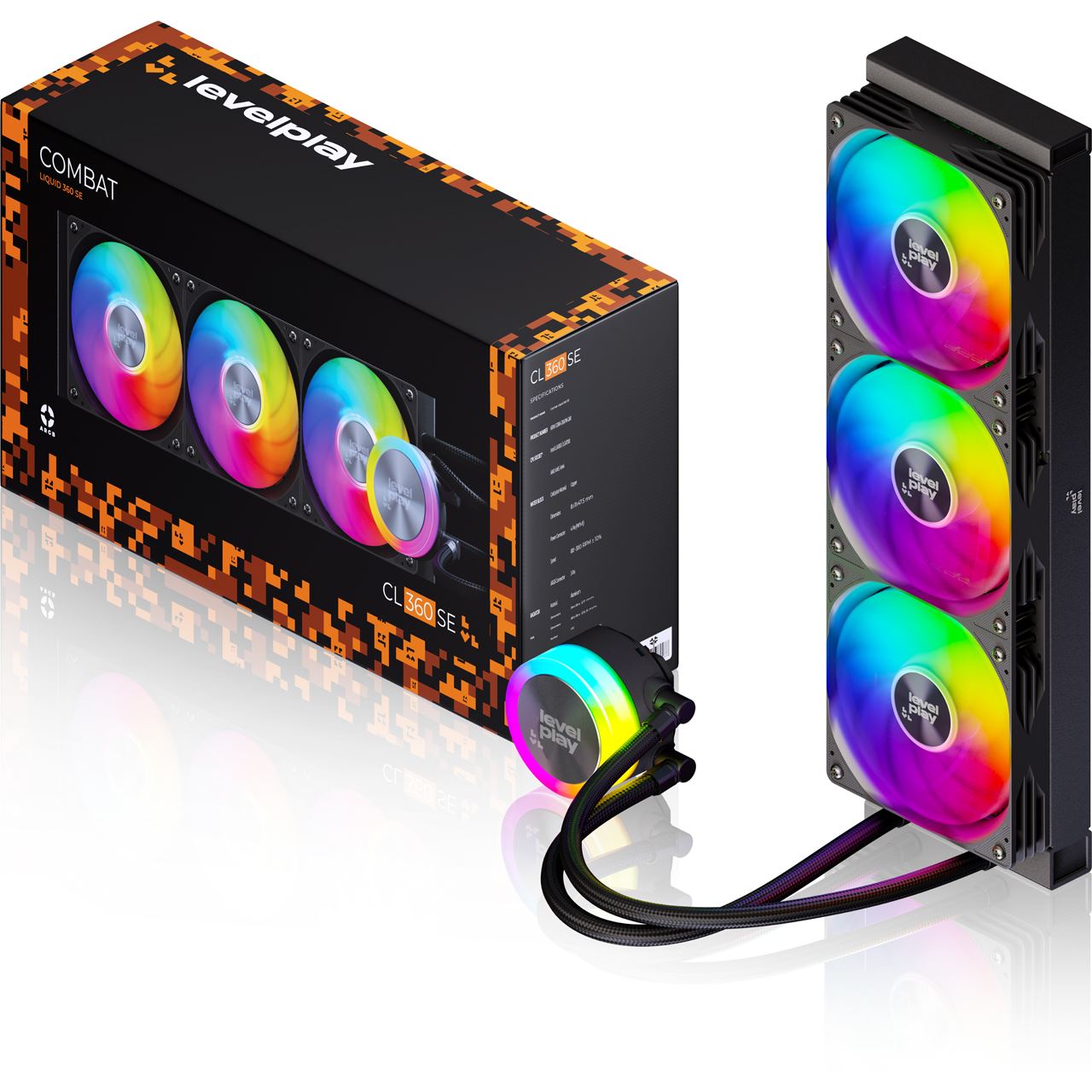 Levelplay Combat Liquid 360 SE AIO Liquid Cooler (Black)