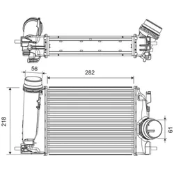 Ladeluftkühler VALEO 818293 für Renault Kadjar Talisman Megane IV Scénic