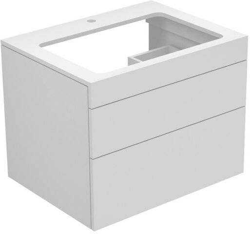 Keuco Edition 400 Waschtischunterbau 31571180100 70x54,6x53,5cm, Glasplatte glanz, Cashmere