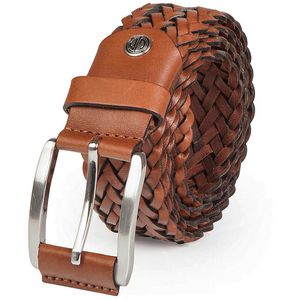 Lindenmann Gürtel Ledergürtel 1005046, braun, mit Dornschnalle, Rindsleder, Länge 90 cm