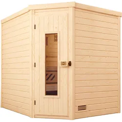 Weka Premium Massivholzsauna Turku 2 Massivholztür 7,5 kW Saunaofen OS inkl. Steuerung