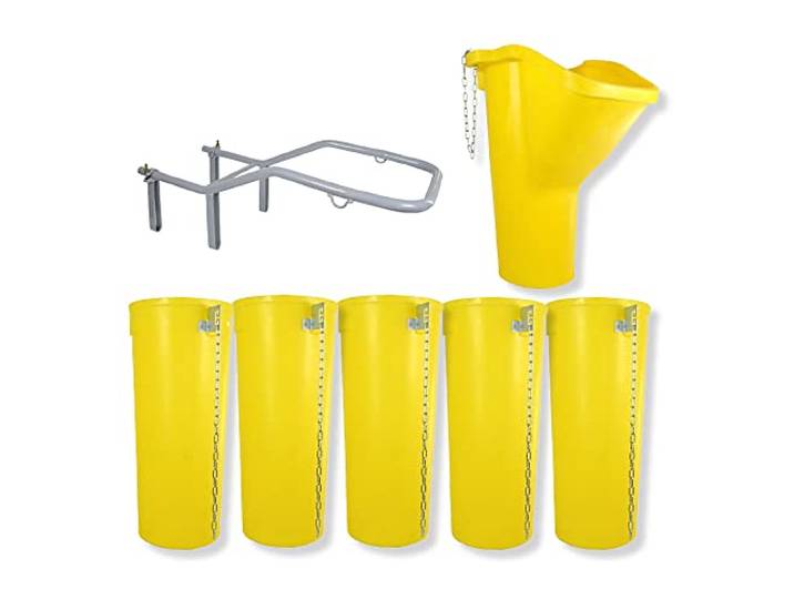 SIRL Profi Bauschuttrutsche Schuttrutsche Schuttrutschen Schuttrohr Set (6m 1x Rahmen, 1x Trichter, 5X Fallrohr)