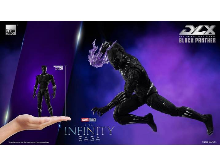 ThreeZero Actionfigur Marvel Studios: The Infinity Saga DLX Black Panther Actionfigur