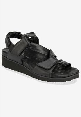 Women's Hillary Sling Back Sandal by Ros Hommerson in Black Nappa Leather (Size 9 M)
