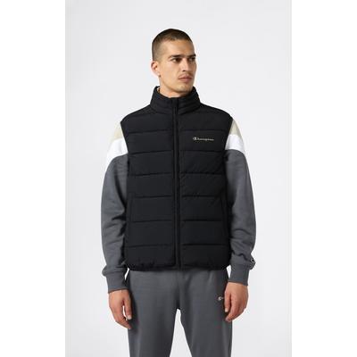 Steppweste CHAMPION "Padded Outdoor Vest", Herren, Gr. L (52/54), schwarz (nbk), Obermaterial: 100% Polyamid, Westen Steppweste, leichte Qualität, aus Polyamid, sportlicher Stil