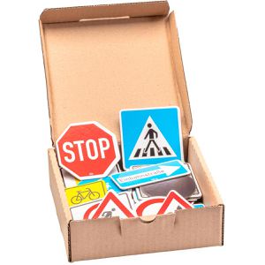 Wissner Lernspielzeug MAG-Pap Verkehrszeichensatz, ab 6 Jahre, 64 magnetische Teile, Verkehrsregeln