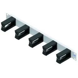 1PROTEC Rangierpanel 19" 1HE Metall LWL PNRP191HE75 2K-Kunststoffbügel 44x75mm