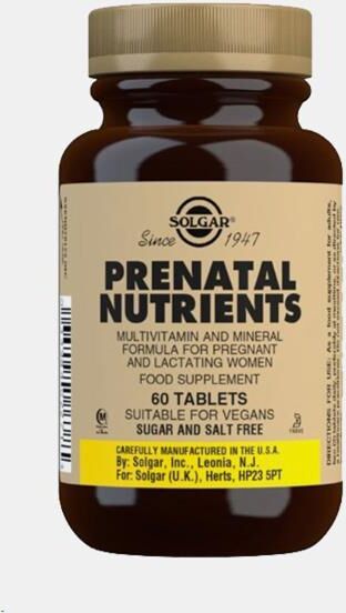PRENATAL NUTRIENTS 60 COMPRIMIDOS SOLGAR