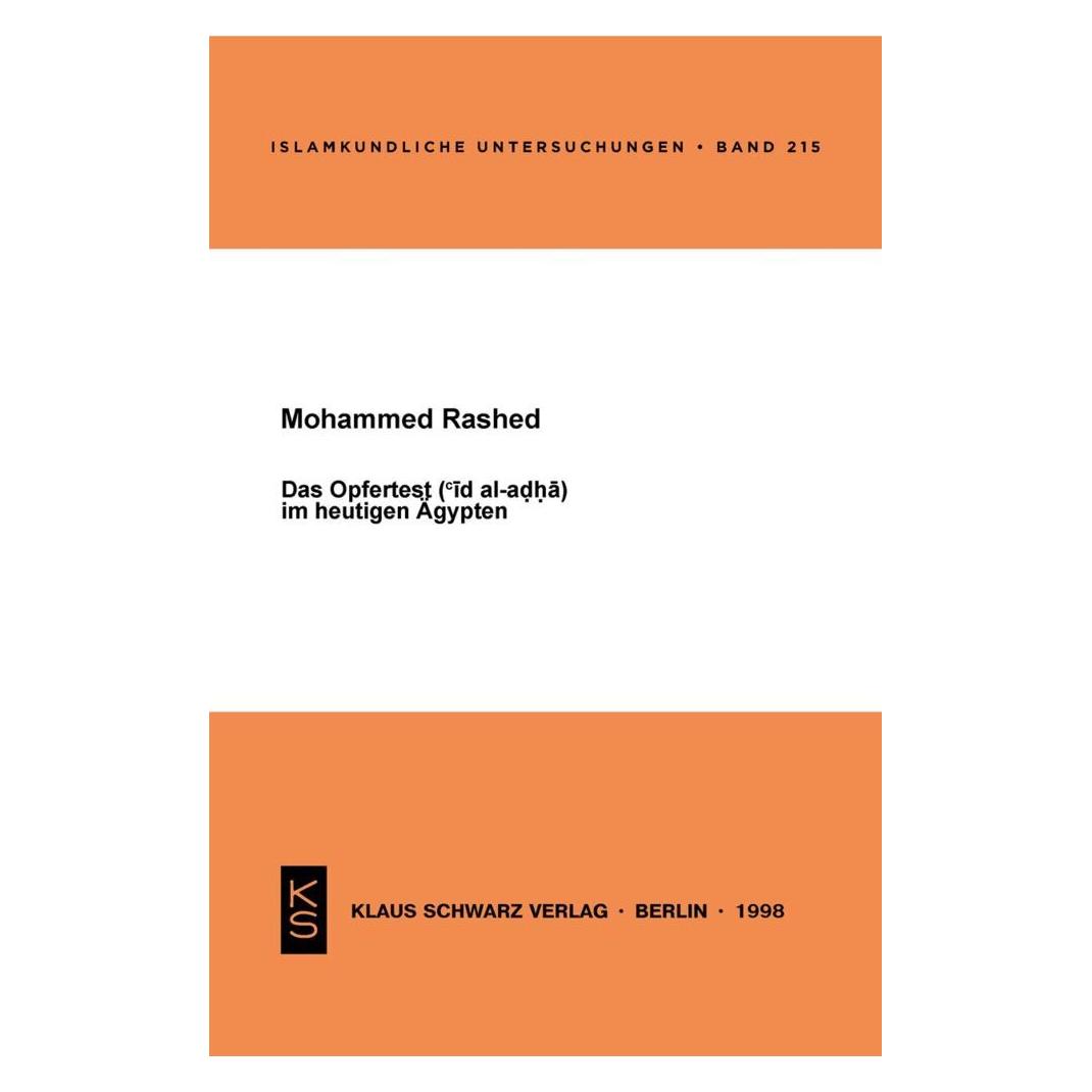 De Gruyter Das Opferfest im heutigen Ägypten (Deutsch, Hardcover, Mohammed Rashed) (56827633)