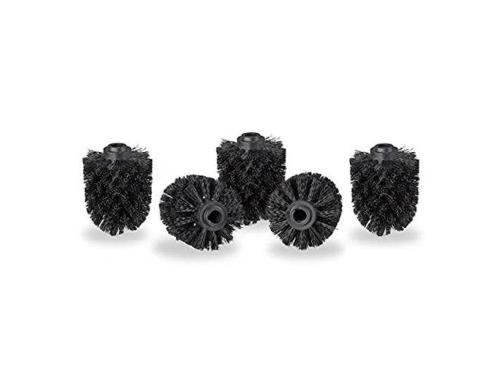 Relaxdays - Tête de Rechange pour Brosse WC Plastique Noir 7 x 7 x 9 cm 12 mm Diamètre 7 cm