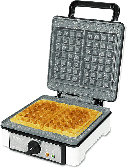 REACONDICIONADO Seminuevo Bueno Gofrera - Cecotec Fun Gofrestone Double, 1200 W, Blanco