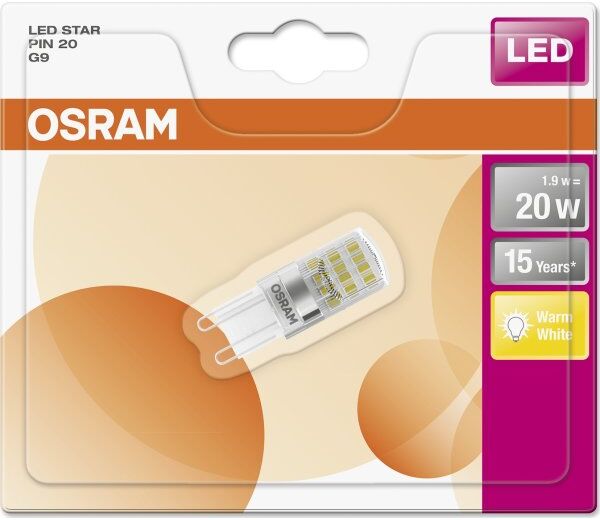 Osram Led Stift Specialpære G9, 1,9w=20w, 240v