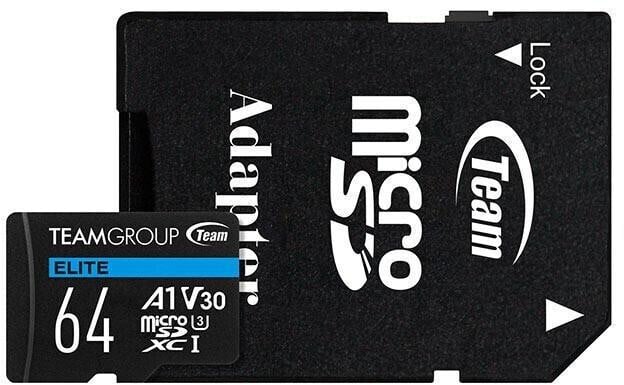 Team Group Elite A1 Micro SDXC UHS-I U3 A1 V30 microSDXC geheugenkaart, 64 GB