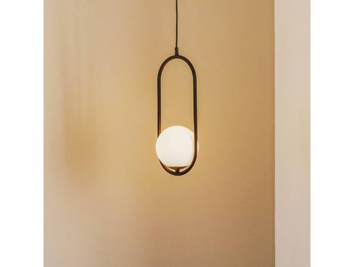 Glas Hängeleuchte Samba Jupiter, dimmbar, schwarz, für Wohn- / Esszimmer, Glas, Modern