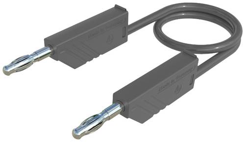 Hirschmann Test & Measurement MLN 100/2,5 GR Messleitung Lamellenstecker 4mm Lamellenstecker 4mm 1.00m Grau 1St.