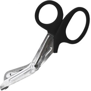 Leina-Werke Verbandschere silber/schwarz, 19cm, aus Edelstahl, für Rechtshänder