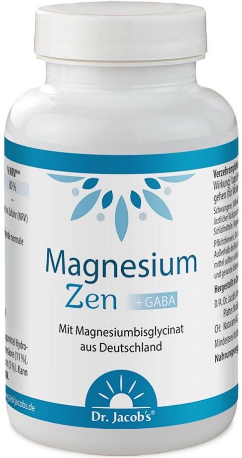Dr. Jacob's Magnesium Zen – Magnesiumbisglycinat + GABA Kapseln 90stk