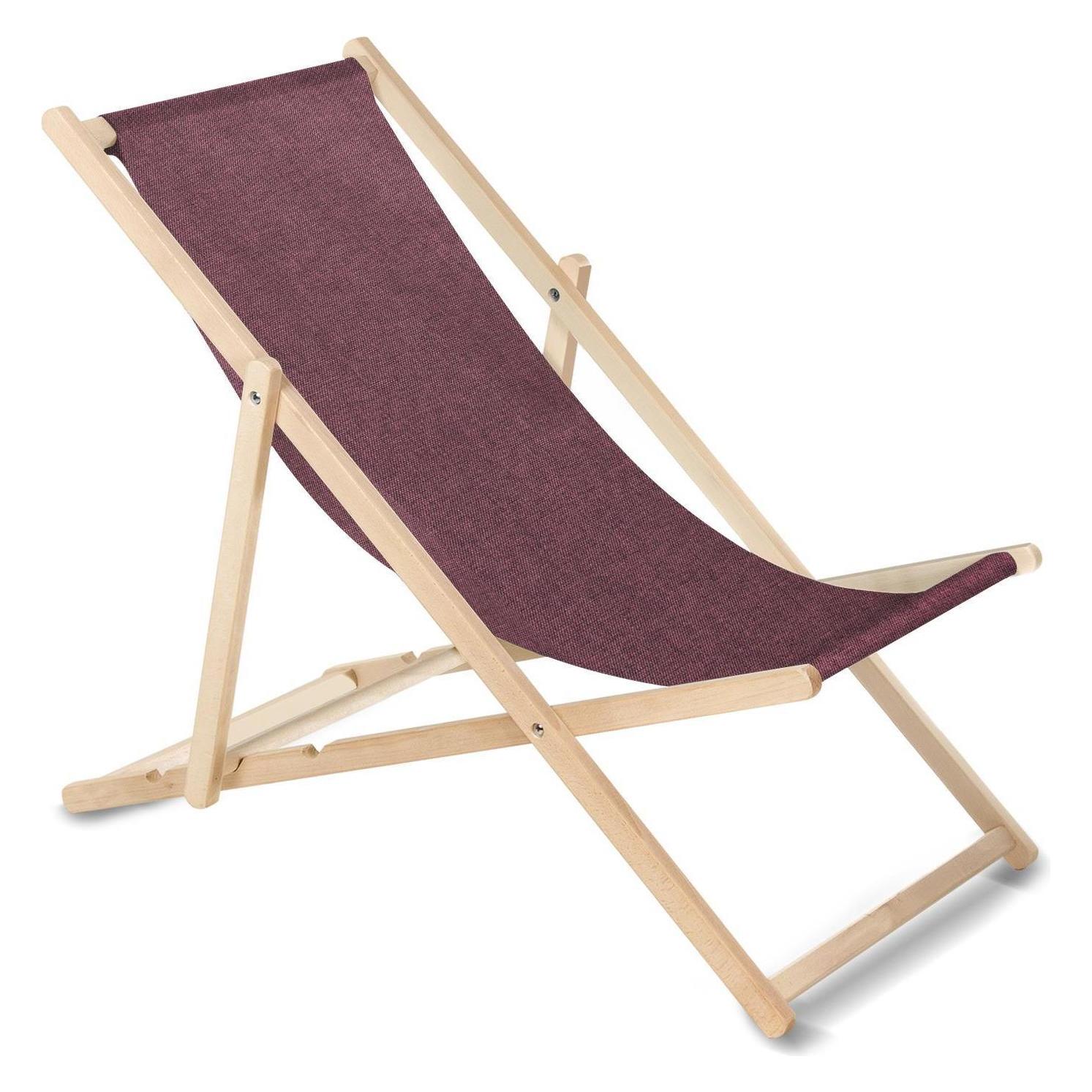 Greenblue GB183M Classic beech deck chair Melange burgundy (GB183)