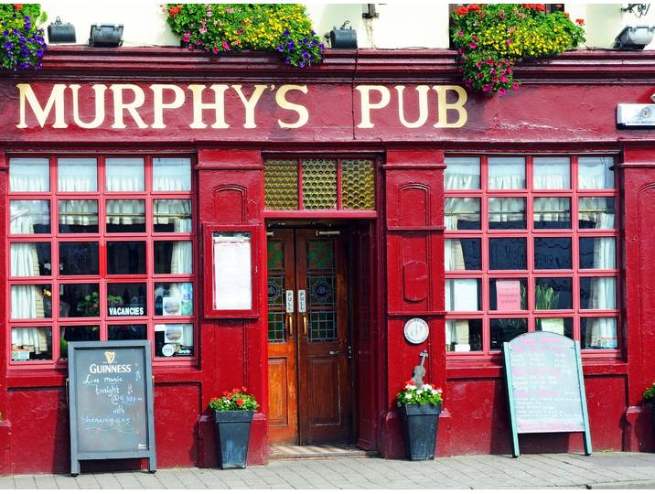 Fototapete PAPERMOON Murphy´s Pub Dingle Bay , bunt, B:3,5m L:2,6m, Vlies, Tapeten, Fototapete