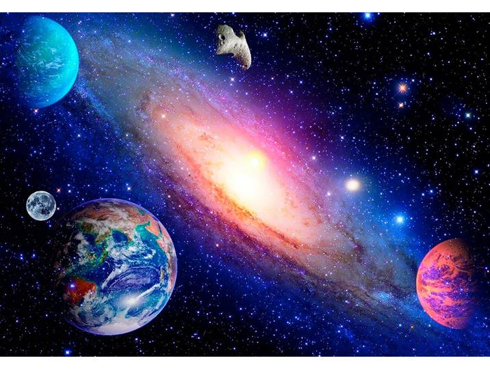 Fototapete PAPERMOON Solar System , bunt, B:1,5m L:1,11m, Vlies, Tapeten, Fototapete