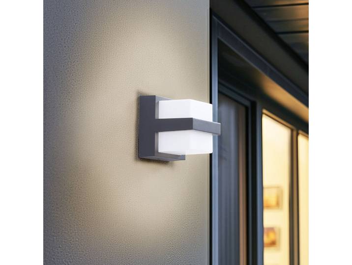 Fyra Smart LED-Außenwandleuchte eckig CCT RGB Tuya - Lindby - Balkon - Modern - Aluminium - Bündig