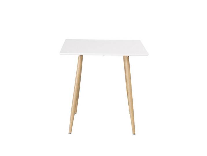 Venture Home Esstisch Polar, runder Esstisch in Eichenholz-Optik, modern, Ø 90 cm, Esszimmertisch, MDF, Stahlbeine, quadratisch, kompakt, modern