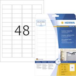 Herma 9531 Folien-Etiketten 45.7 x 21.2 mm Polyethylenfolie Weiß 480 St. Permanent haftend Farblaserdrucker, Laserdrucker, Farbkopierer, Kopierer,