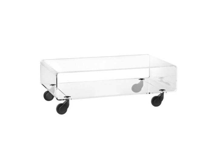 EMPORIUM table basse avec roulettes ANDY (Andy 2 - Verre acrylique)