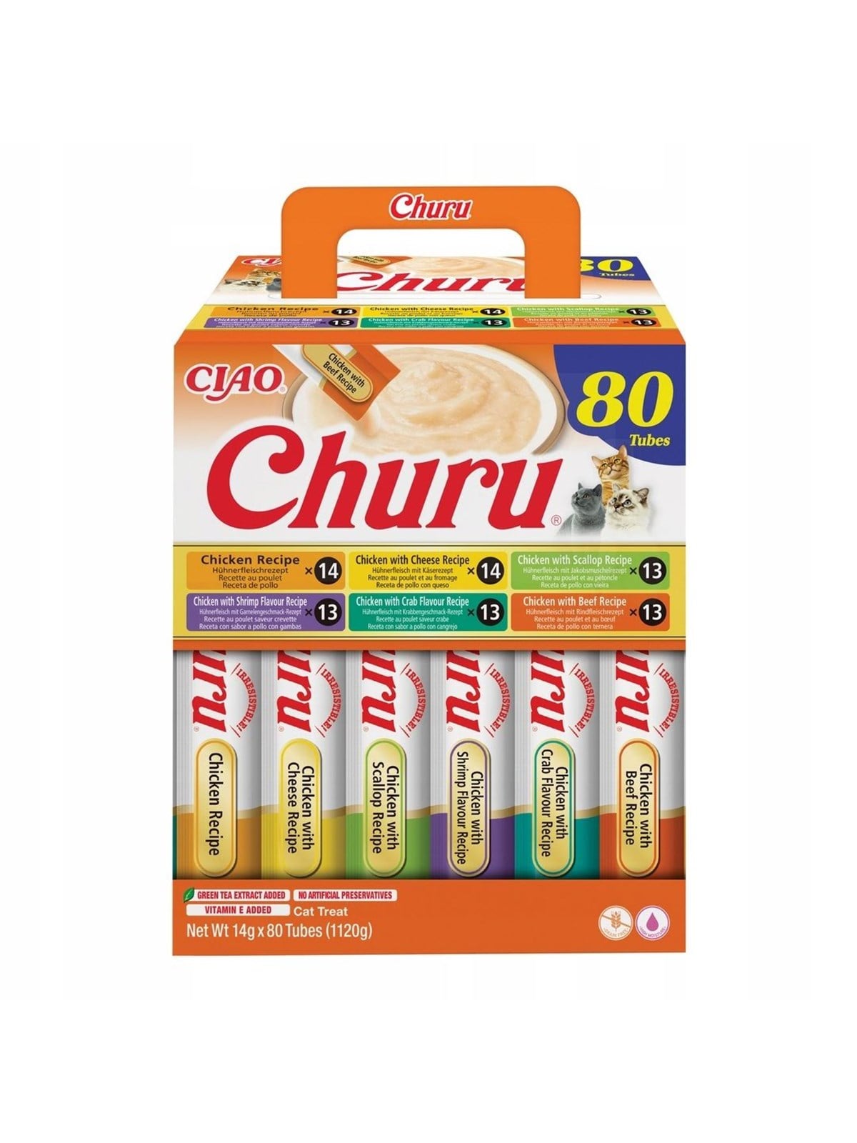 INABA Churu Hähnchenmix - Katzensnacks - 80x14g