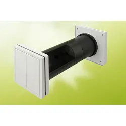 Inventer Wohnraumlüftungs-Komplettset Twin+ Connect ? 495 mm ? Aufputz weiß ? WR...