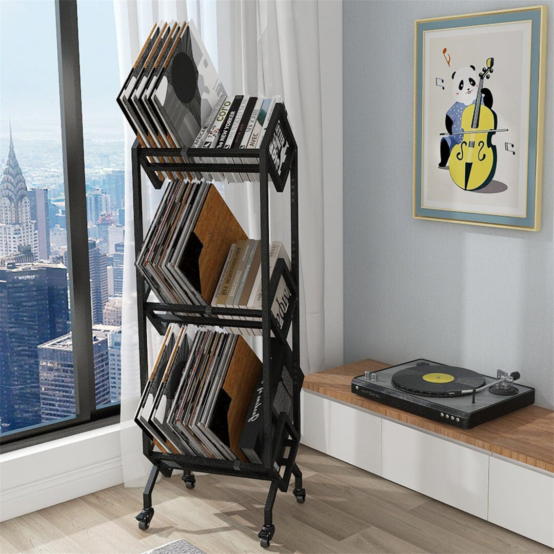 Rio 139 cm H Media Shelves Brown;Black 139cm H X 45cm W X 36cm D