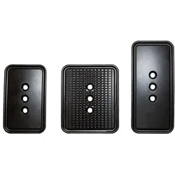 Asetek SimSports Forte Pedal Face Plates, Pedaloberfläche, für Forte-Pedalset, Aluminium - 3er-Set, Zubehör Gaming Möbel
