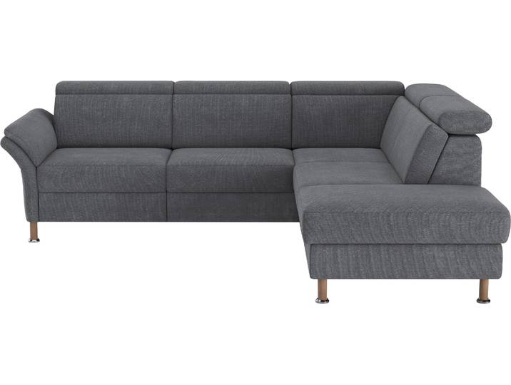 Ecksofa, 100% Polyester, Anthrazit, 259×227 cm, Mit Relaxfunktion, Modern, Home-affaire