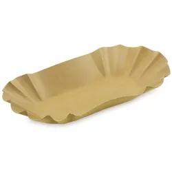 VEPATIM 1250x BIONATURE Pappschale oval braun 10,5 x 17,5 x 3 cm fettdicht recycling