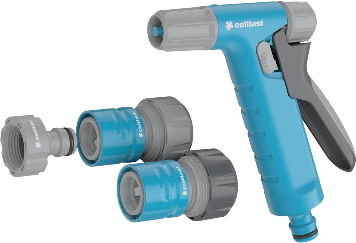 Cellfast Hydron Ideal sproeierset met stop en overloop, 3/4 inch snelkoppeling en binnendraad aansluiting