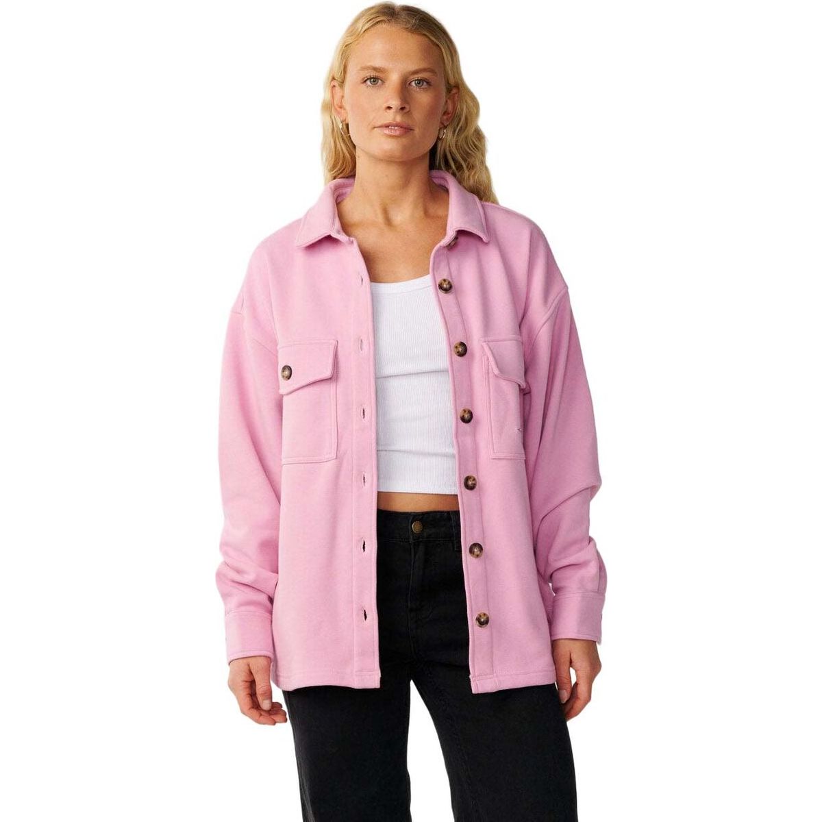 RipCurl Retro Swell Fleece Overshirt lilac (0108) S 0QCWSH-0108-S