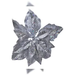 Christmas Decorations Weihnachtsstern Blume auf Clip 23cm künstlich Weihnachtsdeko Christbaumschmuck