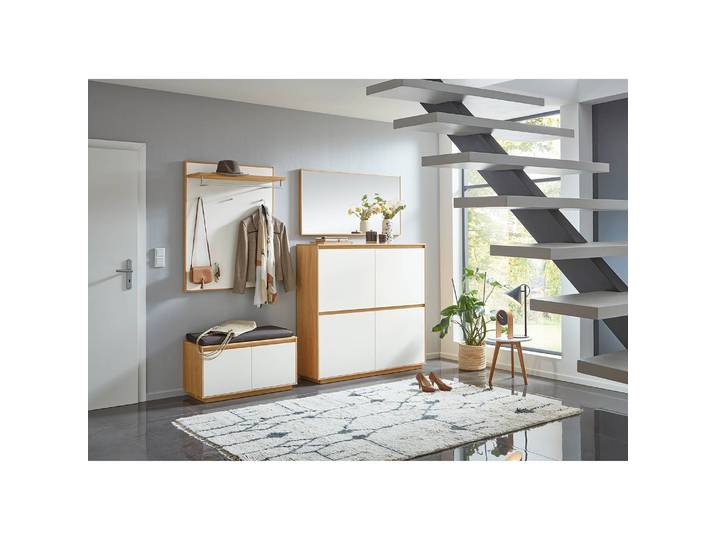 Porte-manteau mural V100 III 83 x 109 x 29cm Blanc/Blanc