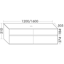 Burgbad Waschtischunterschrank rc40 Bambus Natur/Bambus Natur, SGBJ140F4607A0079 SGBJ140F4607A0079