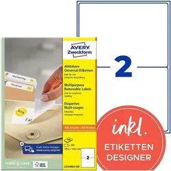 Avery Zweckform 200er-Pack Universal Klebeetiketten »L4734REV-100«