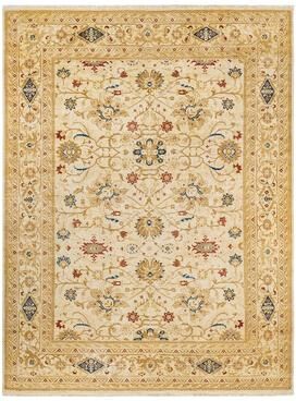 "Overton Eclectic, One-of-a-Kind Hand-Knotted Area Rug - Ivory, 8' 10"" x 11' 8"" - 8' 10"" x 11' 8"""
