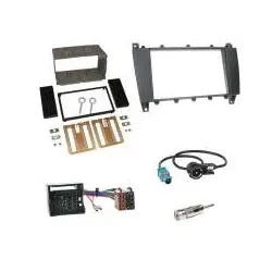 Mercedes C-Klasse W203 2004-2008 Autoradio 2-DIN Einbaurahmen Radioblende+Ada...