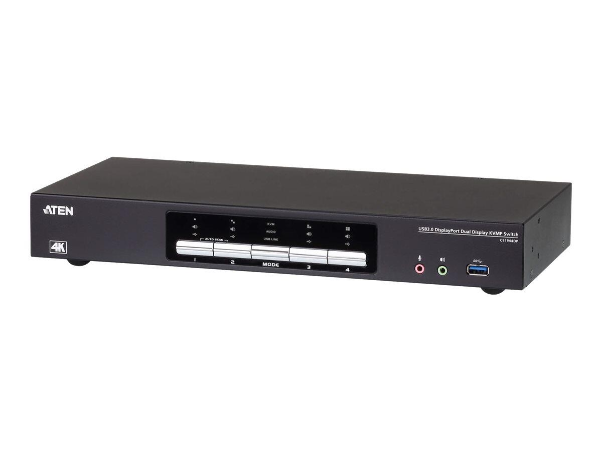 ATEN CS1944DP - KVM-/Audio-/USB-Switch - 4 x KVM/Audio - 4 lokale Benutzer - Desktop CS1944DP-AT-G
