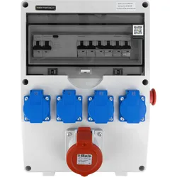 Baustromverteiler FRED 1x16A CEE 4x230V FR Elektroverteiler französisch-belgisch Stromverteiler DV-1482-F